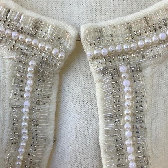 Merchant Women’s Beaded Trim open front Blazer Lrg - Picture 4 of 7